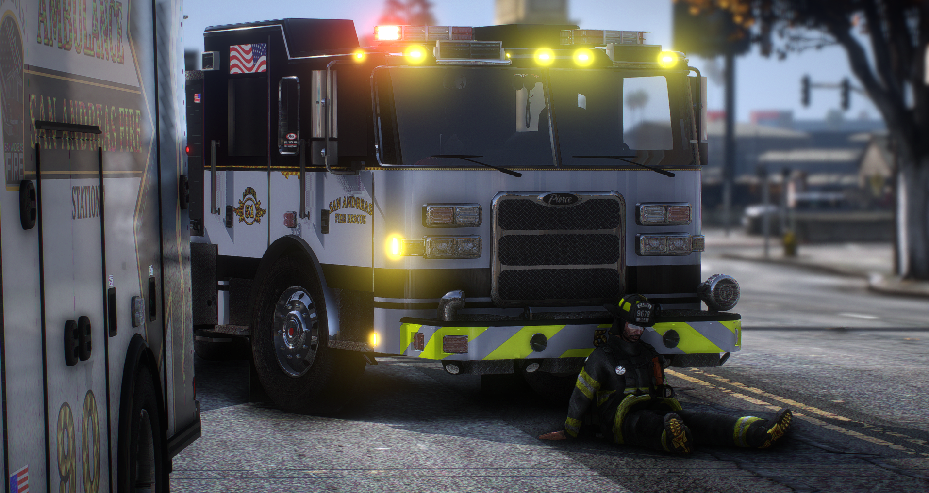Exhausted Firefighter